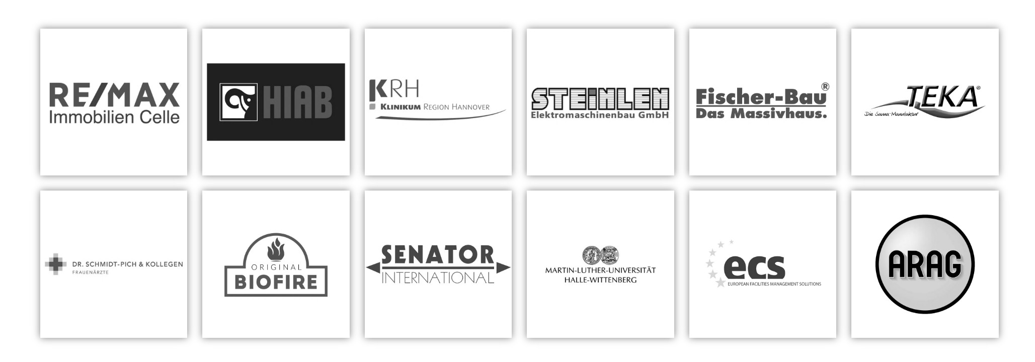 Bjoern Knobloch Projects Collage of brand logos representing prior professional experience