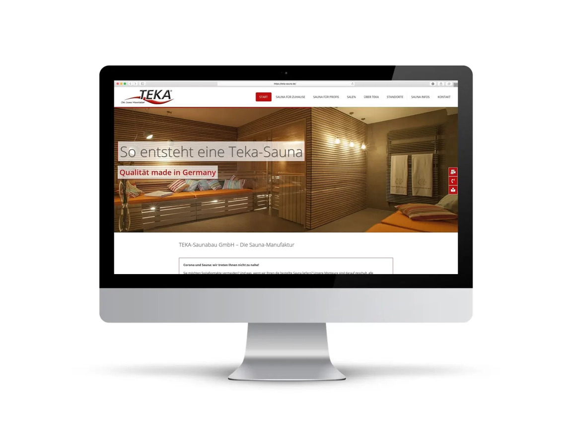 Sauna Manufacturer website case