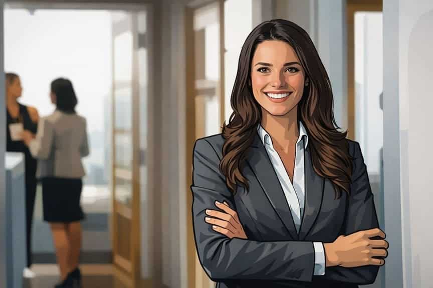 Professional attorney in modern law office representing legal services in Barrie, Ontario, Canada
