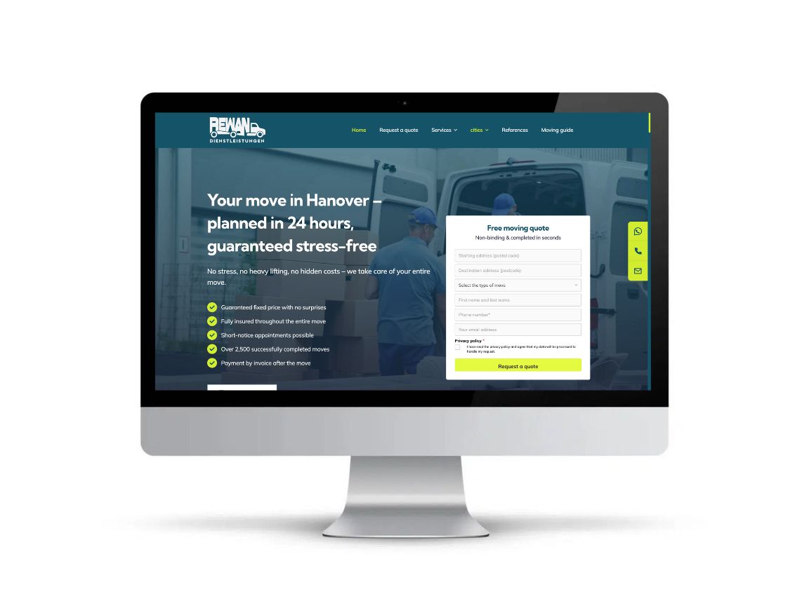 Moving Company website case
