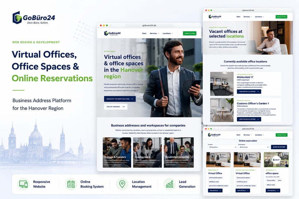 GoBuero24 website project responsive layout example